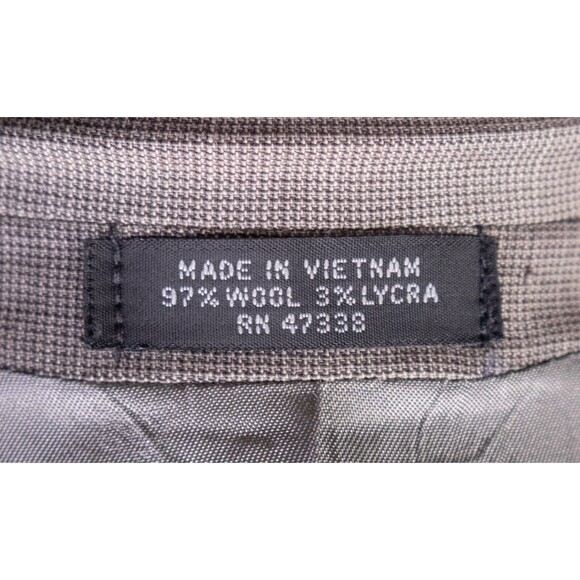 Tommy Hilfiger Sport Coat Blazer Suit Jacket Mens 42L Beige Wool Two Button - Picture 13 of 14